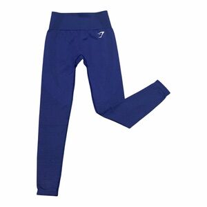 NEW Gymshark Vital Seamless 2.0 Contour Leggings Cobalt Blue Marl Size Small
